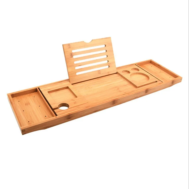 

Bathtub Trays Bamboo Bathtube Table Wood Tray Shelf Storage Organizer Bathtub Holder Shower Spa Reading Tray Bathroom Furniture