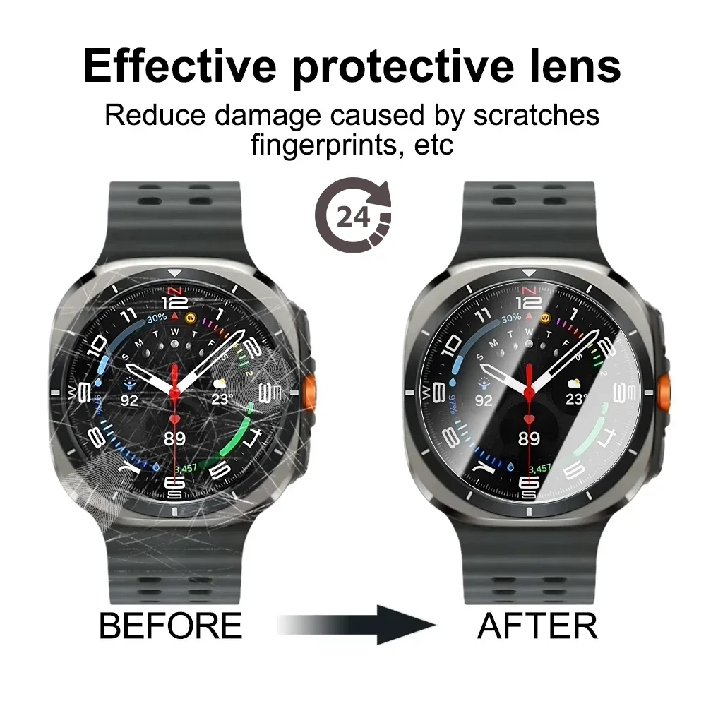 Защитные пленки из закаленного стекла для смарт-часов Samsung Galaxy Watch 7 6 5 4 3 40 мм 44 47 HD