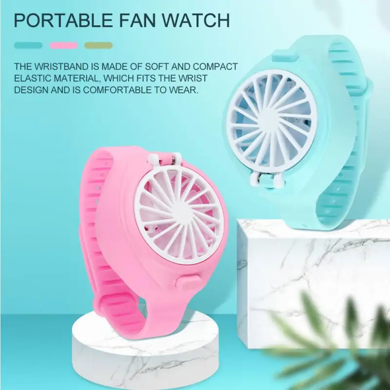 

Watch Fan Pocket Fans Usb Charging Fans Student Outdoors Bring Portable Small Fan DC Mini Air Cooler Household Standing Fan