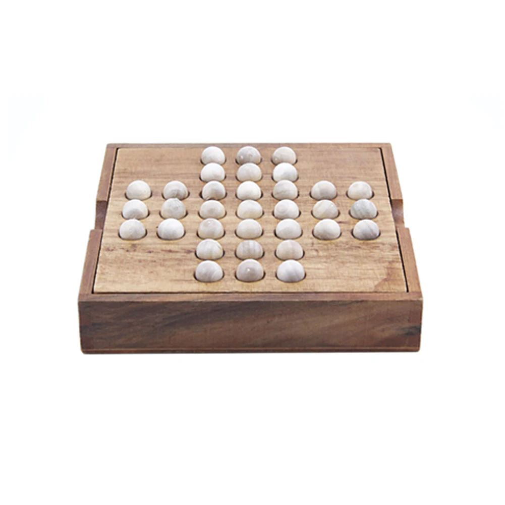 

Classical Single Non-toxic Wooden Funny Educational Toy Solitaire Game Gifts Chess Board Develop Intelligence Adult Boys Kids