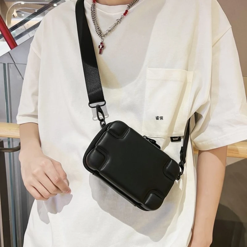 

Fashion Crossbody Square Bag Women Men 2023 Pu Leather Small Shoulder Messenger Bags for Phone Students Unisex Cross Handbags