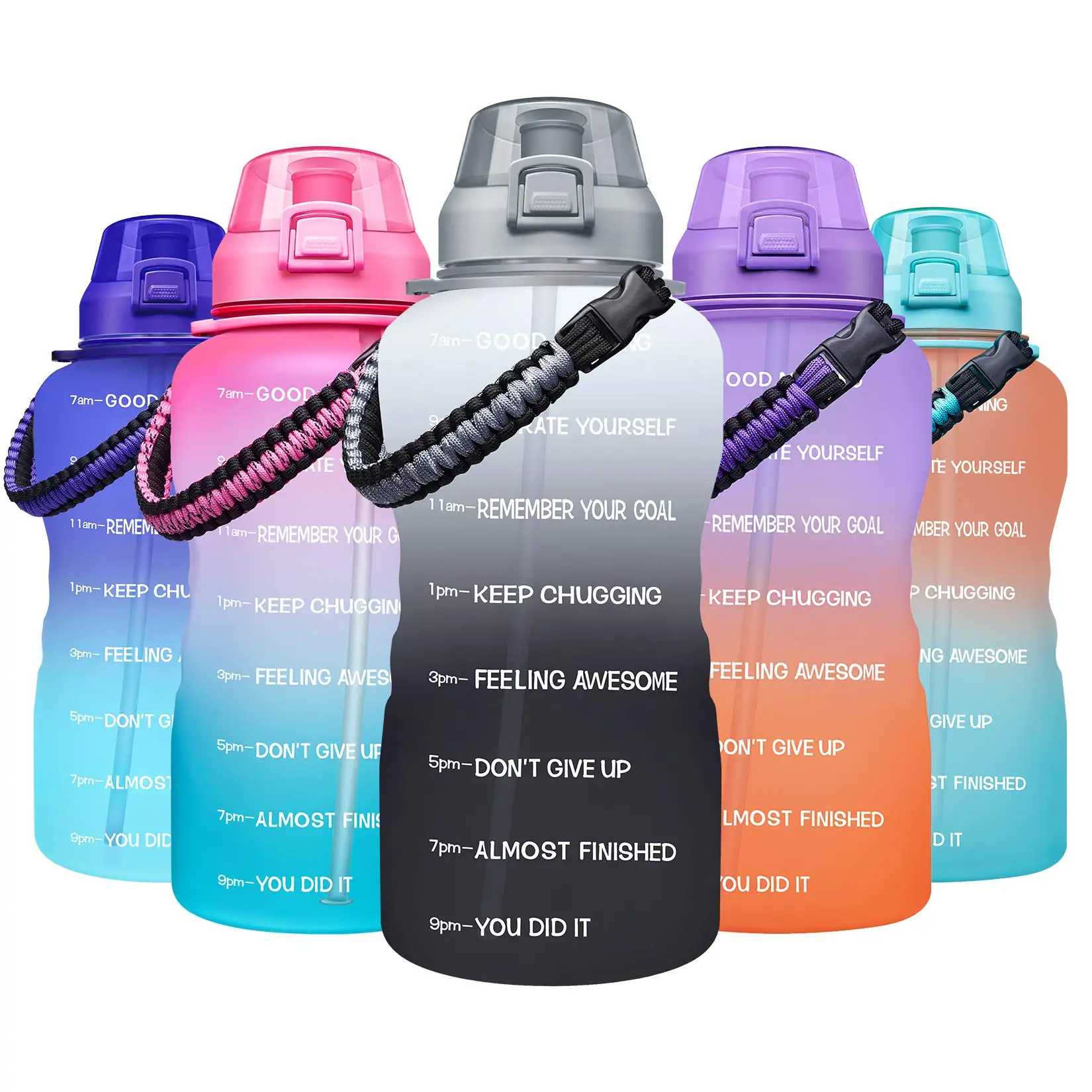 With Paracord Handle & Removable Straw - Leakproof Tritan Bp