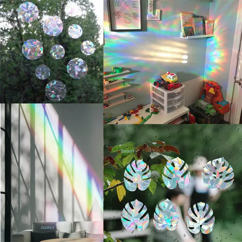 

Sun Catcher Wall Stickers Rainbow Window Mirror Sticker Bedroom Decoration Window Decal for Home Decor Rainbow Prisms Maker