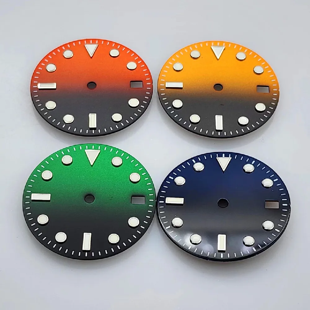 

29mm Luminous Gradient Colour Watch Dial For Nh35 Automatic Movement