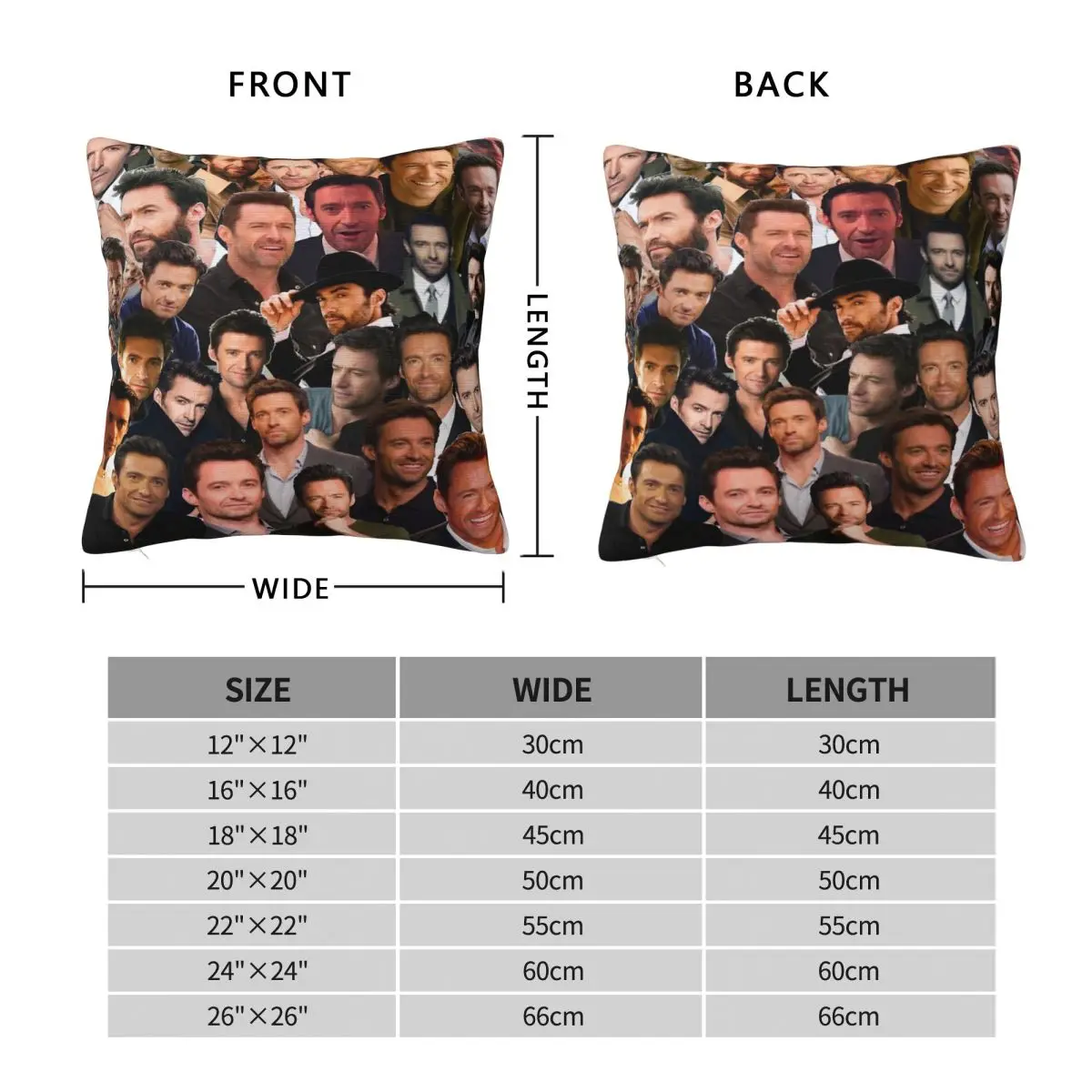 Хью Джекман фотоколлаж наволочка с принтом наволочки мягкий и милый декор для