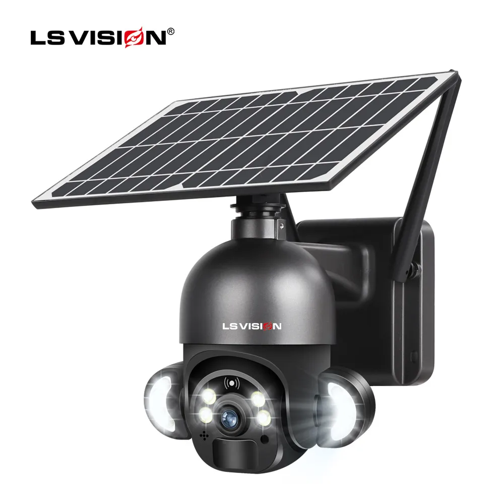 

LSVISION 4MP Solar Powered Wireless Security Camera Outdoor Waterproof WiFi/4G Home Smart Cam with Spotlight Motion Detection