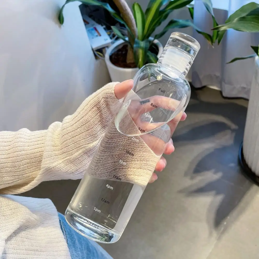 

Large-Capacity Glass Bottle Portable Outdoor Heat-Resistant Bottle Sports Camping Cycling New Product with Scale Water Bottle