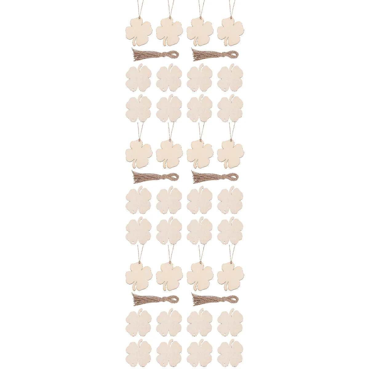 

60 PCS Wood Slices Wood Shapes Crafts Wooden Pendants Shamrock Wooden Adornments DIY Crafts Decoration