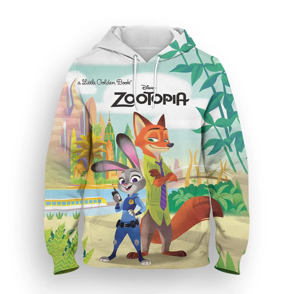 

Zootopia Disney 3D Printed Sweatshirt Men's Spring Autumn Cartoon Hooded Sweater Street Sweater Men's Sportswear