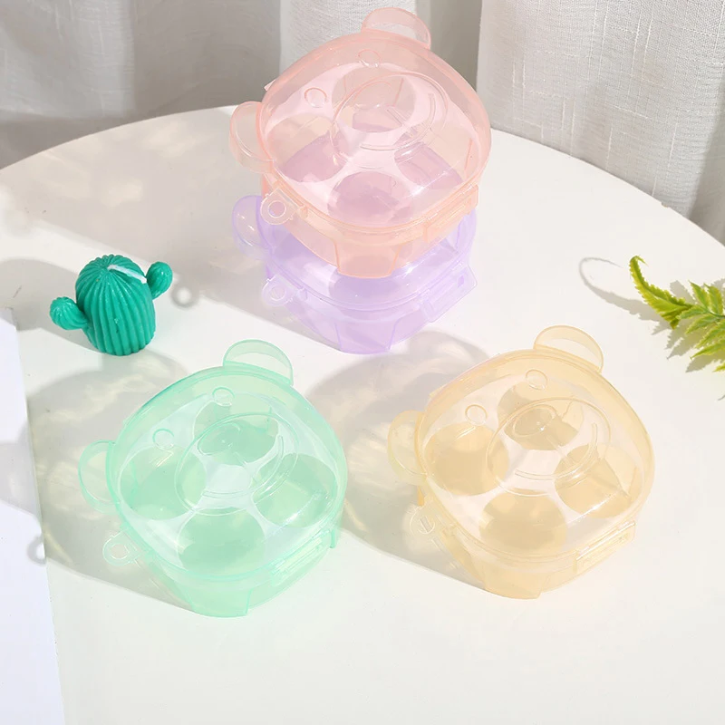 4 Grids Makeup Blender Storage Box Cosmetic Puff Makeup Spon