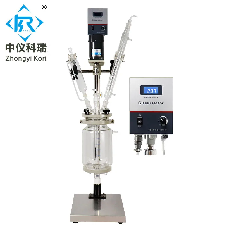 

Kori 1L-100L Lab Double Layer Jacketed Glass Reactor