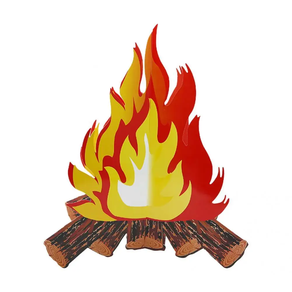 

Lightweight Daily Red Vivid Artificial Safe Campfire Decorative Artificial Fire 3D for Halloween