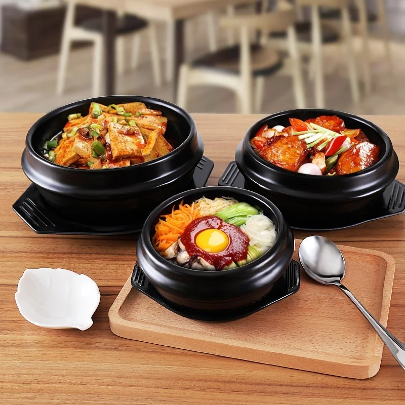 

Корейский керамический горшок для рыбы Bibimbap, кастрюля, поддон, рисовая лапша, высокотемпературная Бытовая Корейская миска для цыплят