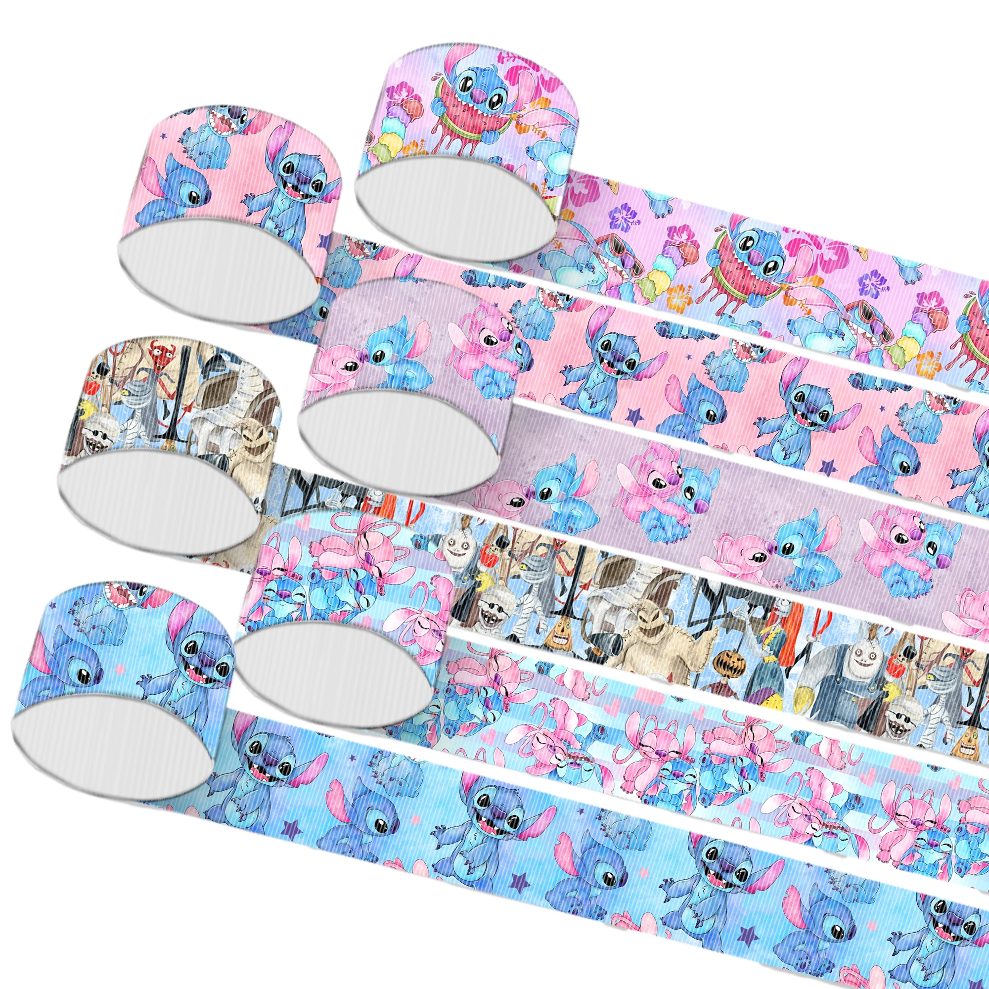 5Y Disney Jack Stitch 9mm/16mm/38mm/25mm/22mm Grosgrain Ribbon Wrapping Hair Bow DIY Decoration Gift Packing 5 Yards