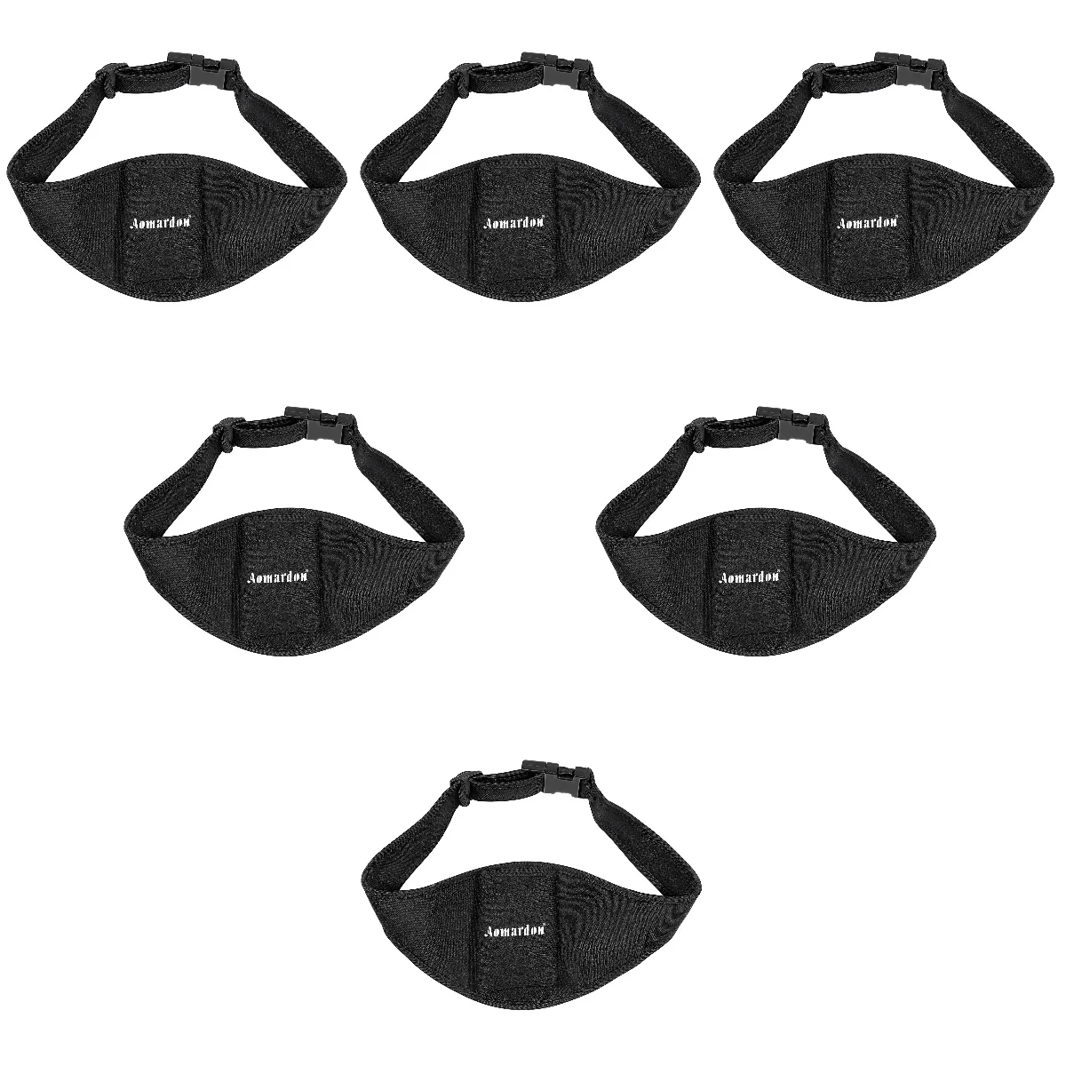 

6pcs MILISTEN Microphone Belt Microphone Carrier Pack Mic Holder for Speakers Fitness Instructors (Black)