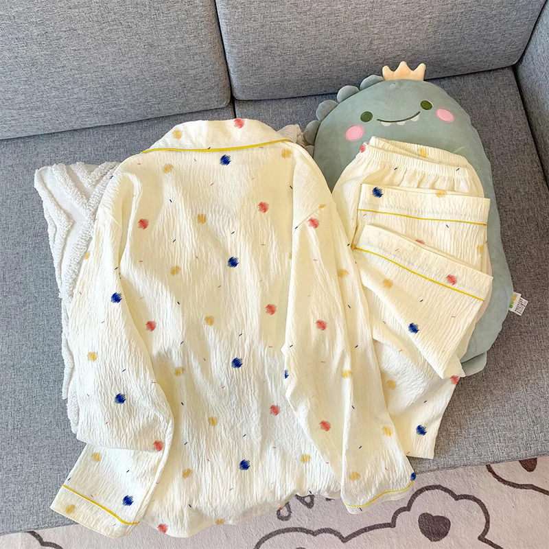 2024 весенне-осенний комплект из 2 предметов женский пижамный модный кардиган