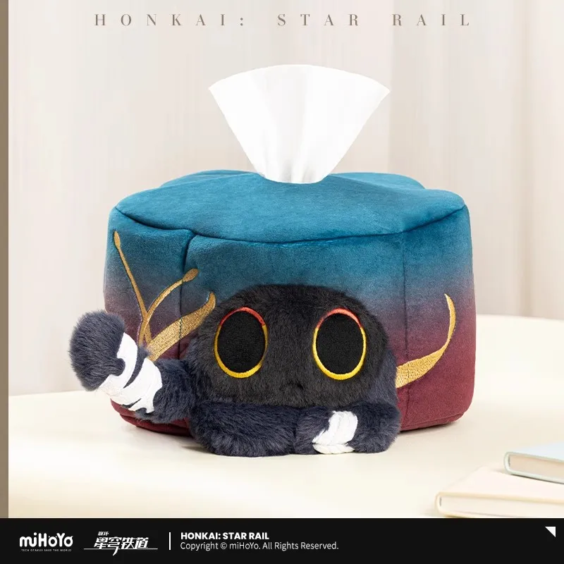 Фото [Подлинный] miHoYo оригинальный Honkai: Star Rail Ruan Mei's Creature, мусорный торт, рисовые клецки, плюшевая коробка для салфеток, корабль, косплей, рождественский подарок №2