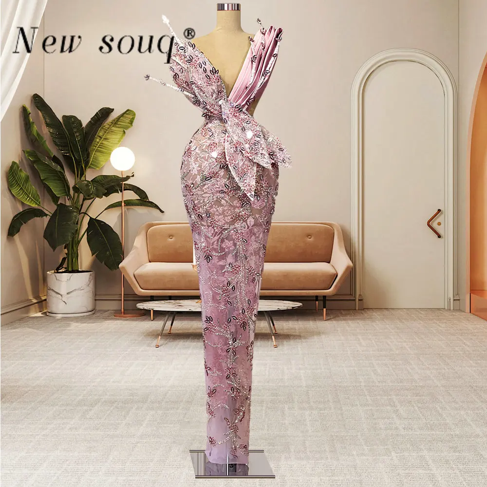 

Chic Designer Purple Sexy Deep V Neck Mermaid Evening Gowns 2023 Glitter Formal Dance Dresses Outfits Fitted Long Prom Gowns