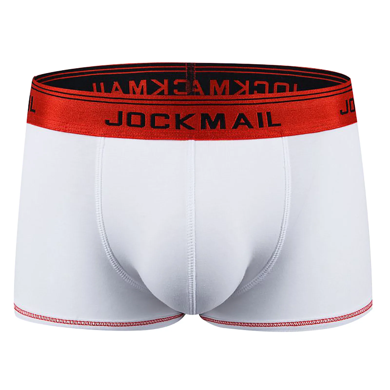 

jockmail Boxers Men Underwear penis pouch Big U convex Sexy Underpants Solid White Gay underwear slip homme Cotton Male Pantie