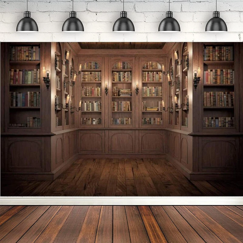 

Винтажный фон для фотосъемки с изображением деревянной книжной полки, книжного шкафа, школьной библиотеки, кабинета, задний плакат для офисной конференции
