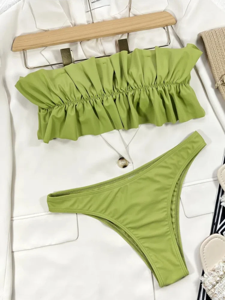 Красный микро-бикини 2024 женские сексуальные стринги купальник из двух частей