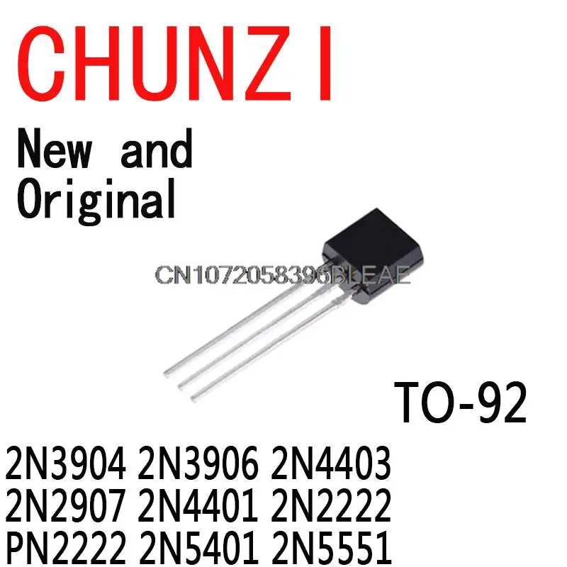 Новый и оригинальный транзистор TO-92, 50 шт., 2N3904 2N3906 2N4403 2N2907 2N4401 2N2222 PN2222 2N5401 2N5551