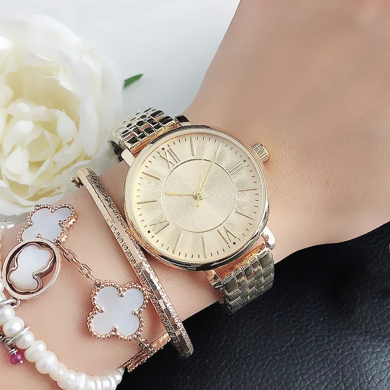 Brand Wrist Watches Fashion Leisure Women Crystal Roman Style Watch Stainless Steel Silver Clock Quartz Watch Montre Femme 2022 enlarge