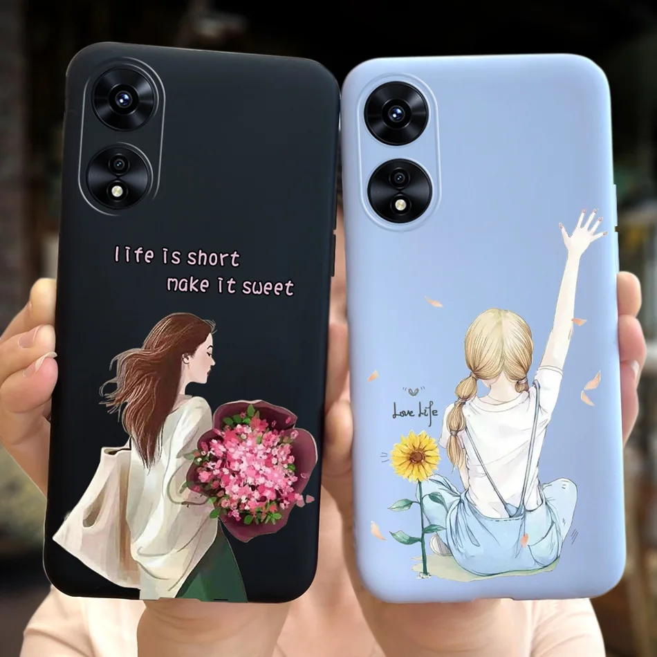 Для OPPO A97 A78 A58 A58x 5G 2023 Стильная Мягкая силиконовая задняя крышка из ТПУ ярких