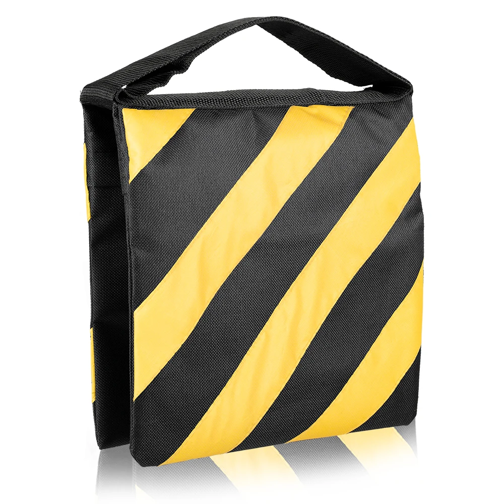 

Photography Balance Yellow and Black Sandbag Multi-function Zipper Color Stripes Packs Weight With Light Stand Stand Magic Legs