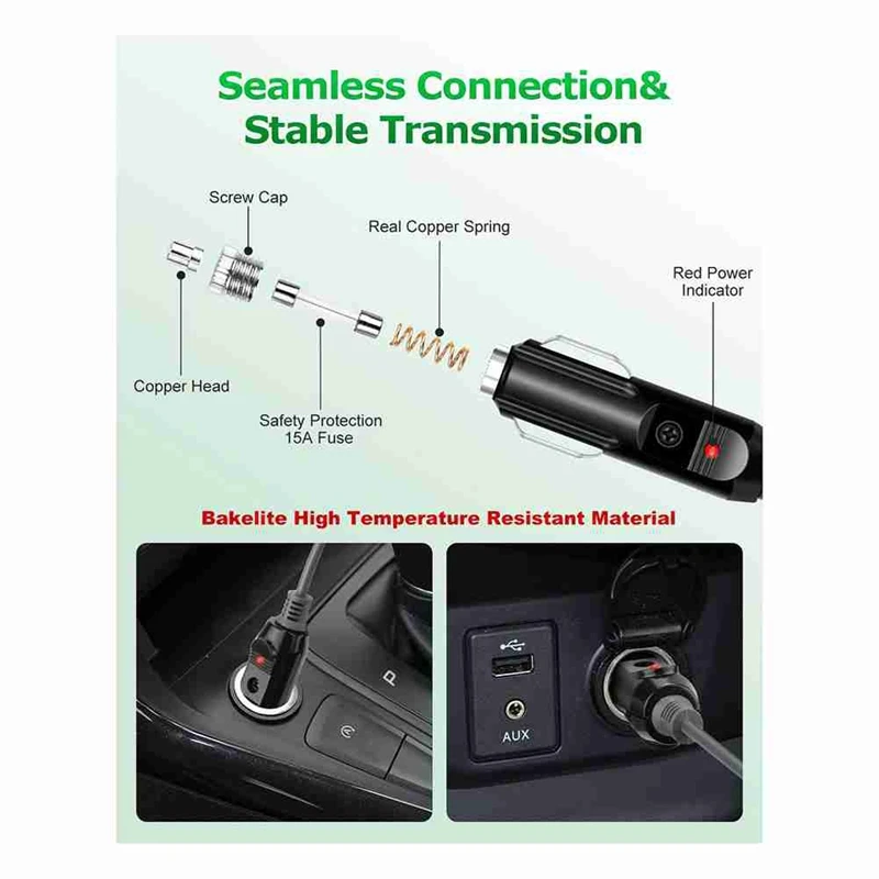 Для Starlink Mini DC кабель питания 10 футов - водонепроницаемый автомобильный блок 12 В-24