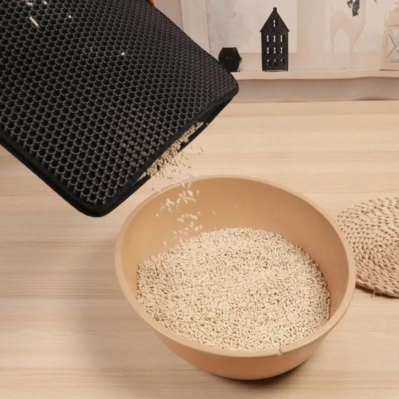 

Non-slip Sand Pet Litter Box Mat Washable Washable Mattress Cat Pad Waterproof Double Layer Sand Basin Filter Pet Clean Supplies