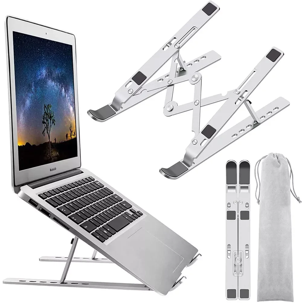 

Portable Laptop Stand Aluminum Notebook Support Computer Bracket Macbook Air Pro Holder Accessories Foldable Lap Top Base For Pc