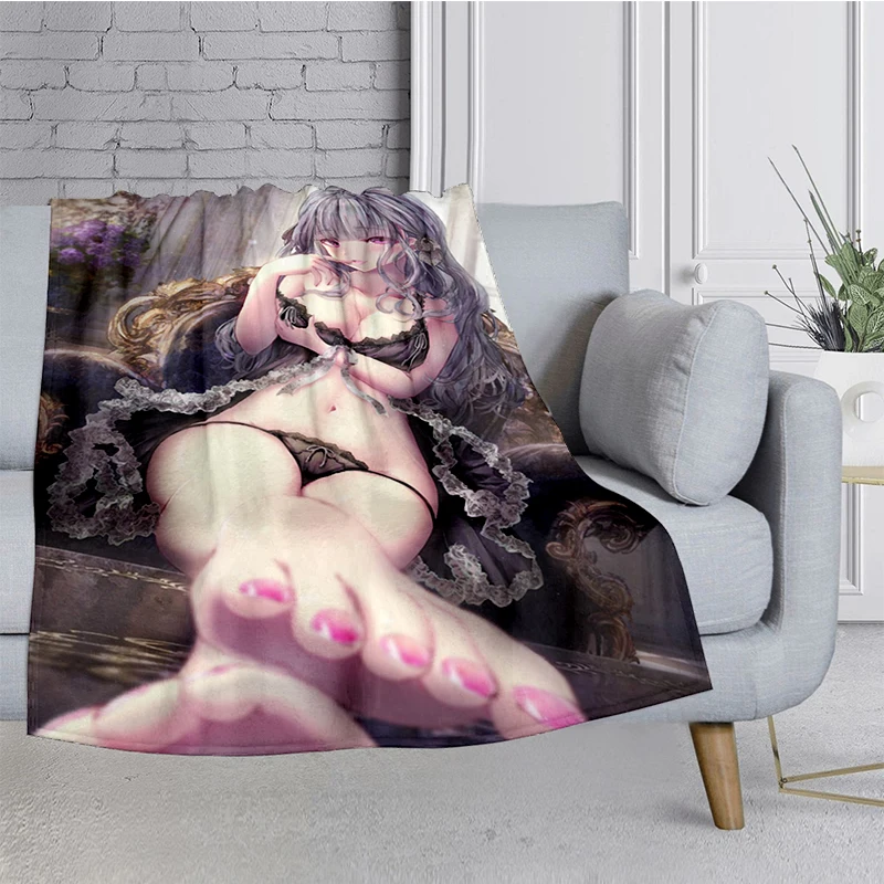 

Hot Body Anime Sexy Beauty Girl Modern Blanket Flannel Soft Plush Sofa Bed Throwing Cartoon Blankets for Beds Gifts Dropshipping