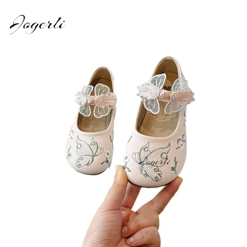 Демисезонные маленькие школьные туфли из искусственной кожи в китайском стиле