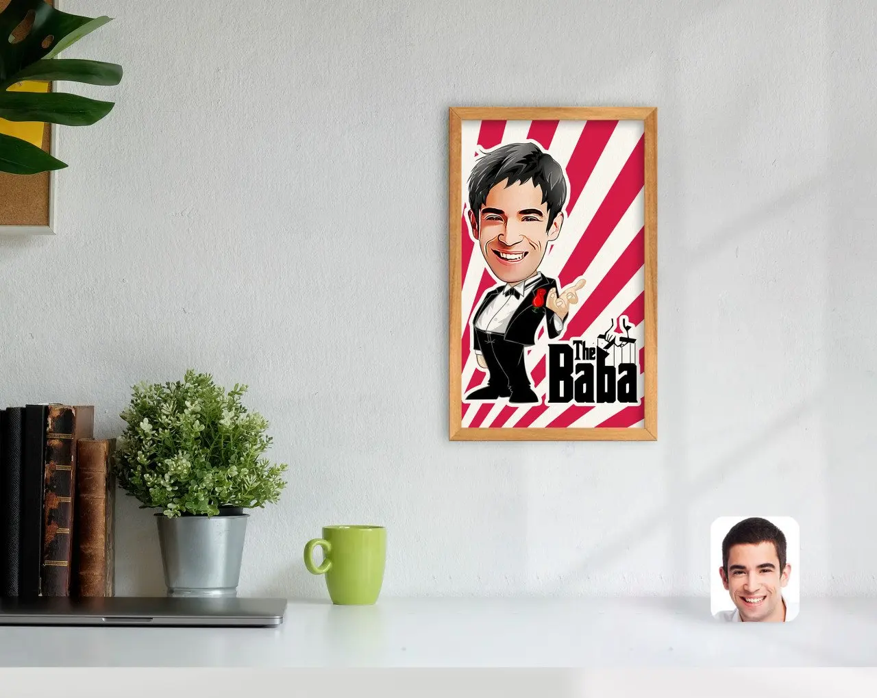 

При индивидуальном заказе Крестный отец карикатура декоративный фон для фотосъемки с изображением деревянного Tablo-1 специальная конструкц...