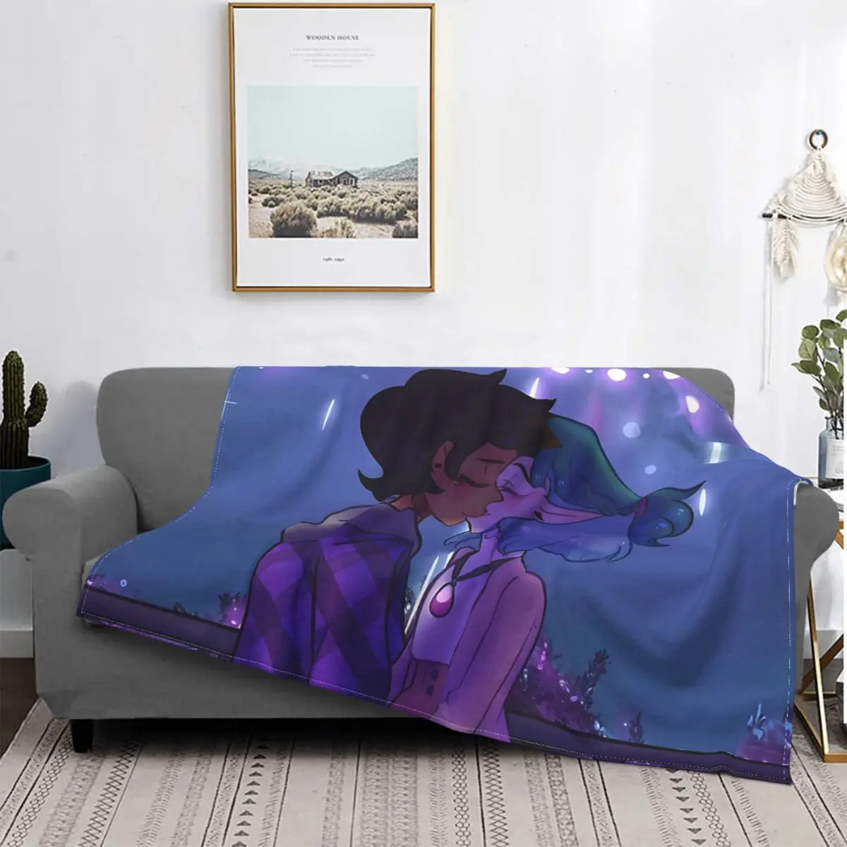 

Флисовое плюшевое одеяло с рисунком совы для офиса на весну и осень