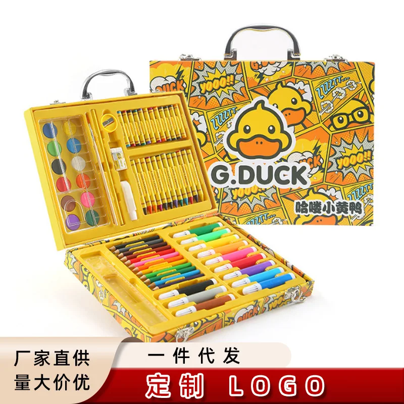 

Набор кистей Hello Little Yellow Duck/G.Duckkids67 шт., детская Подарочная коробка, акварельная ручка, художественный инструмент для рисования