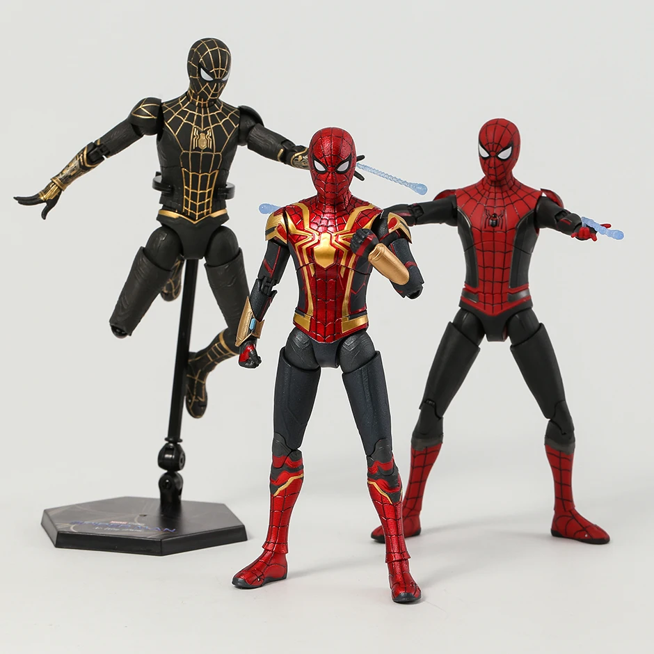 

ZD Toys Spiderman No Way Home Upgraded / Integrated / Black & Gold Suit 7" Action Figure Collectible Statue Gift Doll