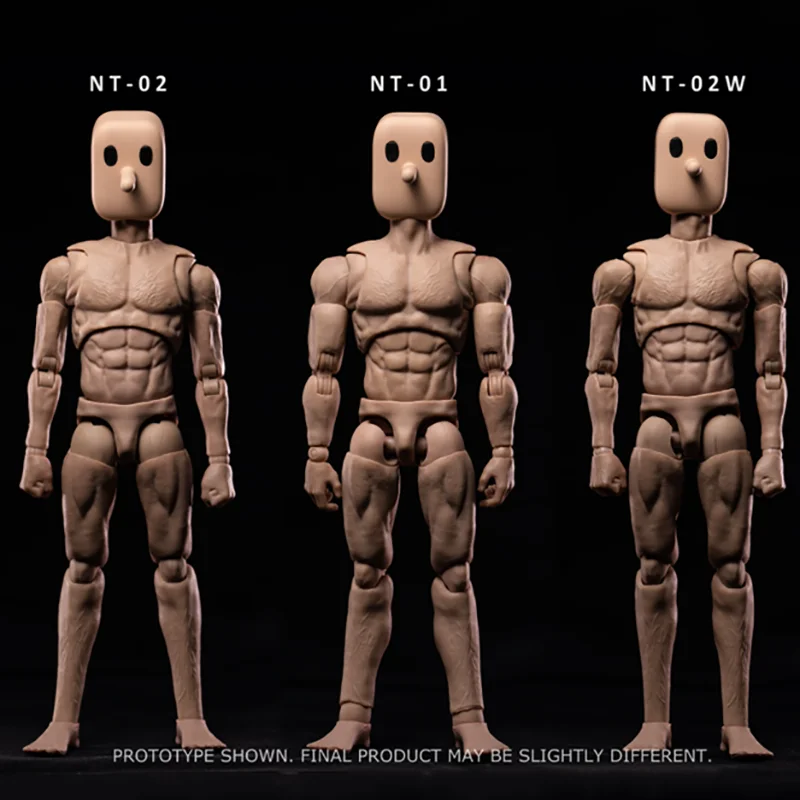 Notatoys nt-01 nt-02 nt-02w 1/12 Подвижное тело Notaman с квадратной головкой Модель куклы для
