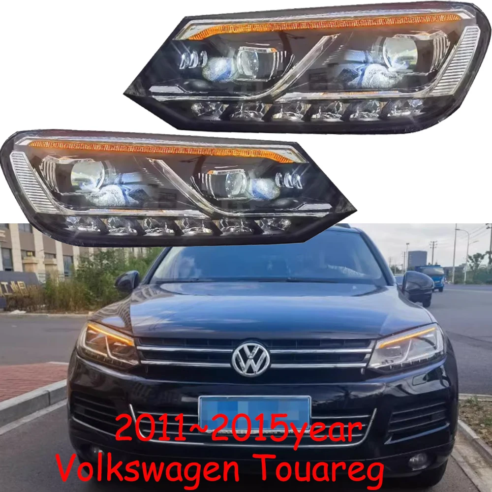 Автомобильные аксессуары передняя фара для Volkswagen Touareg дневная 2011 ~ 2015y