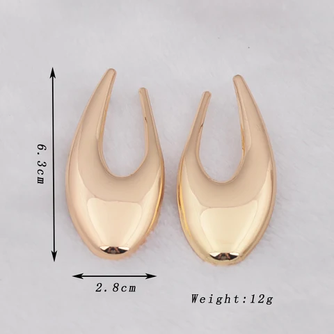 Серьги-подвески GUANGTUO золотые пластиковые