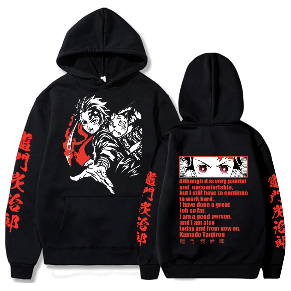 

Anime Hoodie Demon Slayer Pullovers Tops Hip Hop Man Woman Streetwear
