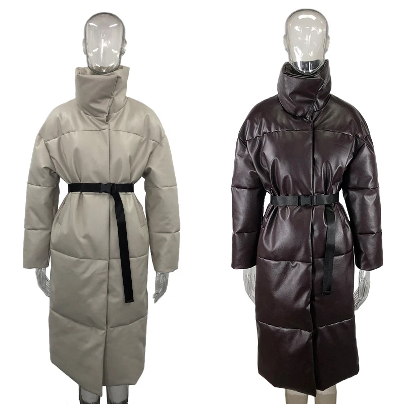 Malina Winter Parkas Women Fashion Straight Loose Coats Women Elegant Pockets Long Cotton Jackets Female Ladies JM