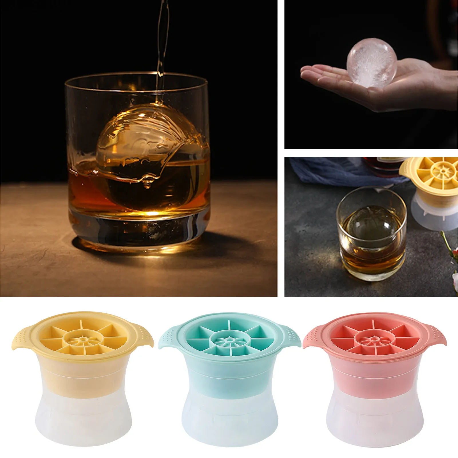 

Silicone Sphere Ice Cube Mold DIY Ice Hockey Round Jelly Making Mold Durable And Practical Ice Artifact Large Ice Hockey Maker