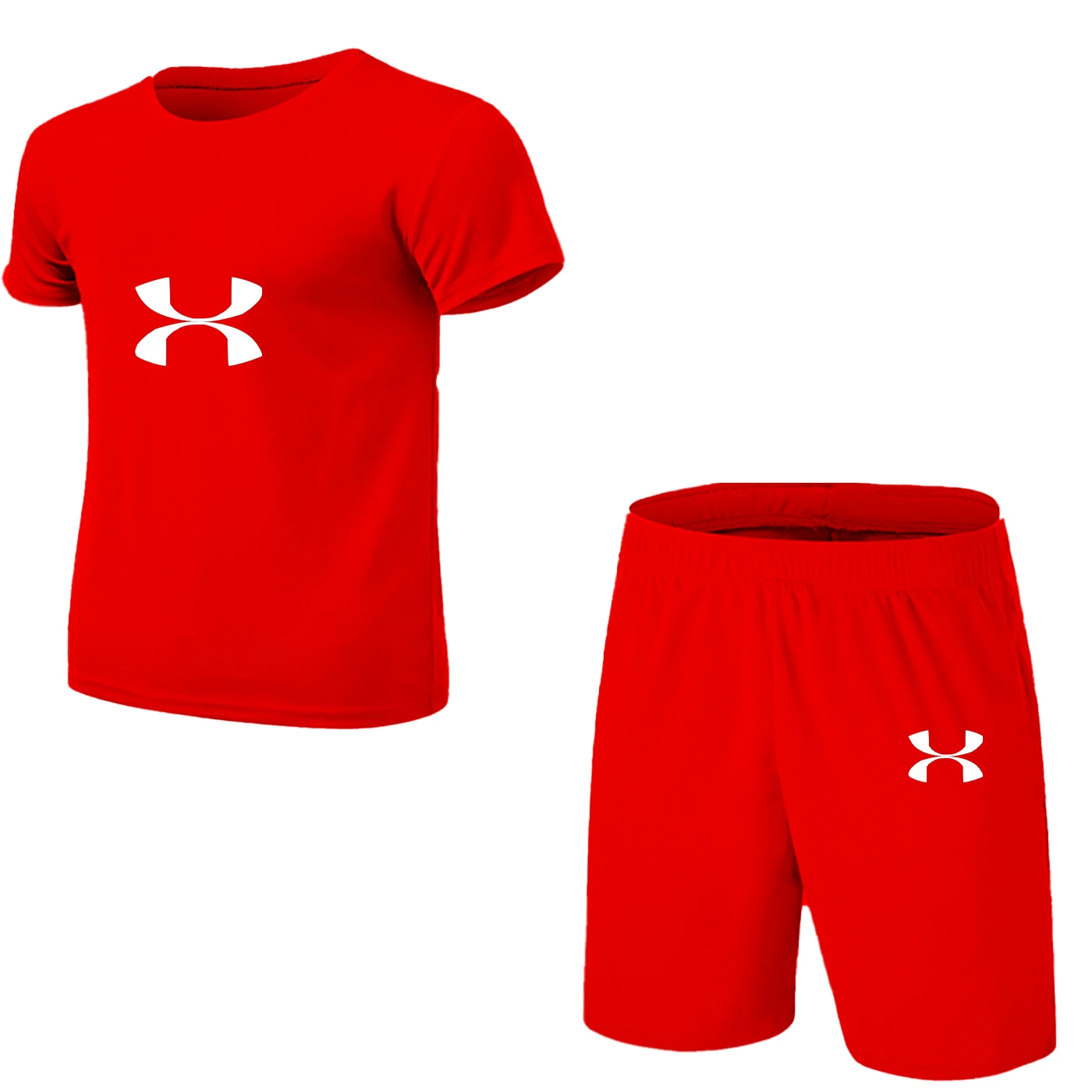 

Мужская футболка с коротким рукавом и шорты, летний повседневный комплект для бега и баскетбола, 2022