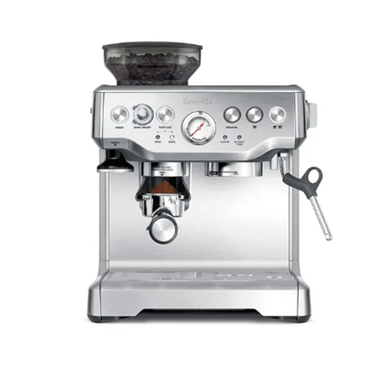 Фото Новая кофемашина для эспрессо Breville Bes870, полуавтоматическая домашняя и коммерческая кофеварка с функцией измельчения зерен, 220-240 В №2
