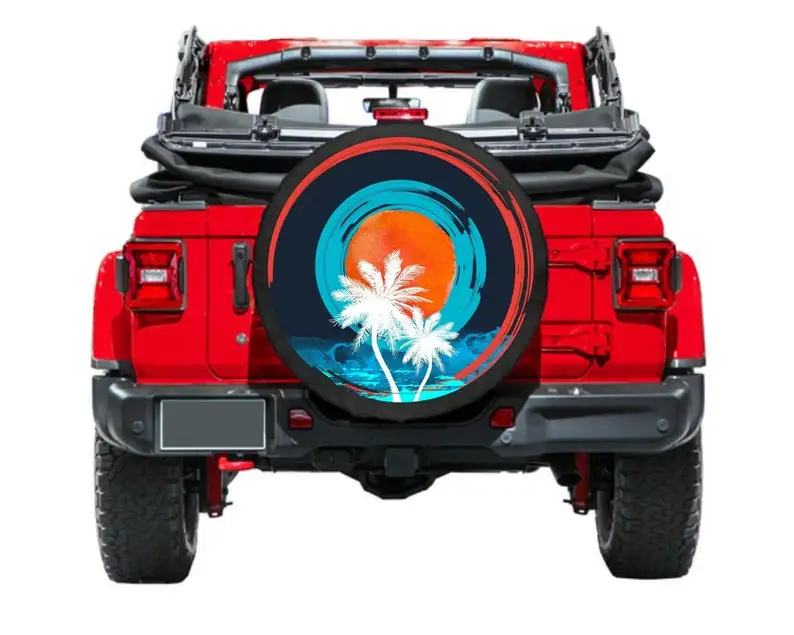 

Spare Tire Cover, Summer Sun Palm Trees, Tire Cover, Car accessories for girl, Road Trip Accessories, Accessories, Summer
