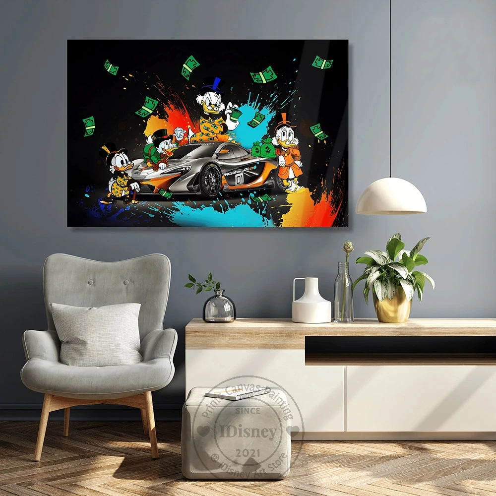 Картина из мультфильма Дональд Дак для гостиной и детской комнаты
