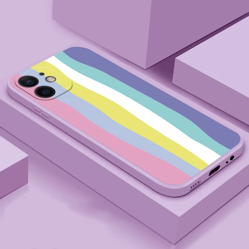 

Phone Case For iPhone 12 Pro Max 12 Mini soft case TPU silicone phone case simple color back cover phone case
