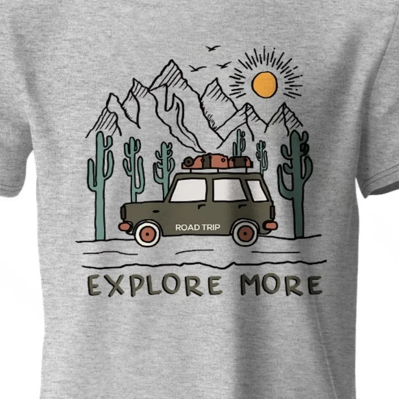 Фото Parco nacional insignia Retro Impressiono Unisex hombres mujeres camiseta camisetas Топы 100% algodón Heritage gráfico sen №4